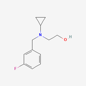 molecular formula C12H16FNO B7863742 2-[Cyclopropyl-(3-fluoro-benzyl)-amino]-ethanol 