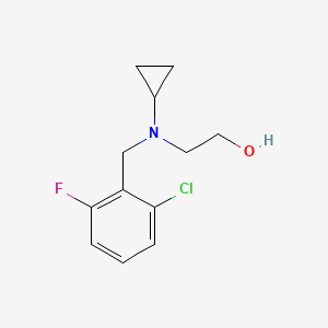 molecular formula C12H15ClFNO B7863785 2-[(2-Chloro-6-fluoro-benzyl)-cyclopropyl-amino]-ethanol 