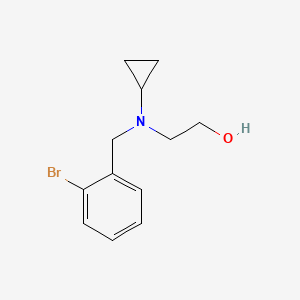 molecular formula C12H16BrNO B7863792 2-[(2-Bromo-benzyl)-cyclopropyl-amino]-ethanol 