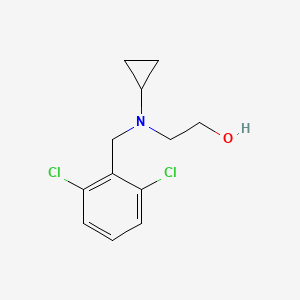 molecular formula C12H15Cl2NO B7863803 2-[Cyclopropyl-(2,6-dichloro-benzyl)-amino]-ethanol 