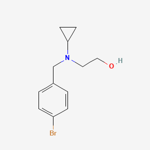 molecular formula C12H16BrNO B7863813 2-[(4-Bromo-benzyl)-cyclopropyl-amino]-ethanol 