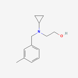 molecular formula C13H19NO B7863830 2-[Cyclopropyl-(3-methyl-benzyl)-amino]-ethanol 