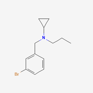 molecular formula C13H18BrN B7863852 N-[(3-bromophenyl)methyl]-N-propylcyclopropanamine 