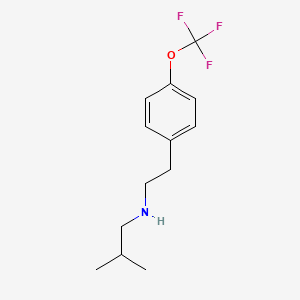molecular formula C13H18F3NO B7863872 2-Methyl-N-(4-(trifluoromethoxy)phenethyl)propan-1-amine 