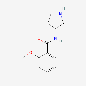 molecular formula C12H16N2O2 B7863888 2-Methoxy-N-3-pyrrolidinyl-benzamide HCl 