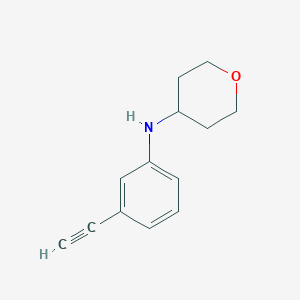 molecular formula C13H15NO B7863908 N-(3-Ethynylphenyl)tetrahydro-2H-pyran-4-amine 