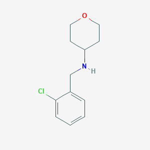 molecular formula C12H16ClNO B7863923 N-[(2-chlorophenyl)methyl]oxan-4-amine 