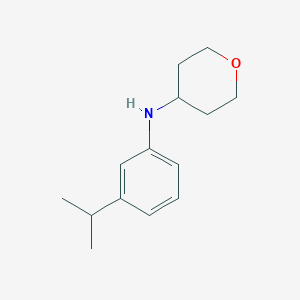 molecular formula C14H21NO B7863941 N-(3-Isopropylphenyl)tetrahydro-2H-pyran-4-amine 