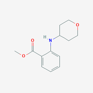 molecular formula C13H17NO3 B7863971 Methyl 2-[(oxan-4-yl)amino]benzoate 