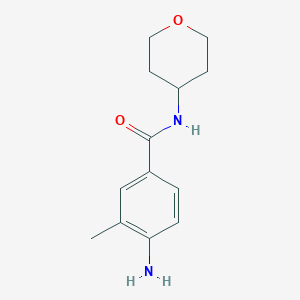 molecular formula C13H18N2O2 B7863984 4-amino-3-methyl-N-(oxan-4-yl)benzamide 