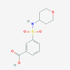 molecular formula C12H15NO5S B7864030 3-(N-(四氢-2H-吡喃-4-基)磺酰胺基)苯甲酸 