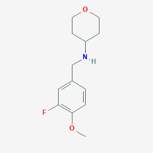N-[(3-fluoro-4-methoxyphenyl)methyl]oxan-4-amine