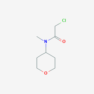 molecular formula C8H14ClNO2 B7864054 Acetamide, 2-chloro-N-methyl-N-(tetrahydro-2H-pyran-4-yl)- 