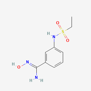 molecular formula C9H13N3O3S B7864090 3-[(ethylsulfonyl)amino]-N'-hydroxybenzenecarboximidamide 