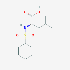 molecular formula C12H23NO4S B7864111 (2S)-2-cyclohexanesulfonamido-4-methylpentanoic acid 