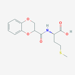 molecular formula C14H17NO5S B7864116 (2S)-2-[(2,3-dihydro-1,4-benzodioxin-2-ylcarbonyl)amino]-4-(methylsulfanyl)butanoic acid 