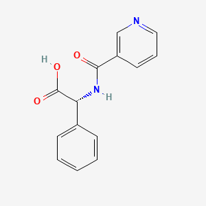 (2R)-2-phenyl-2-(pyridine-3-carbonylamino)acetic acid