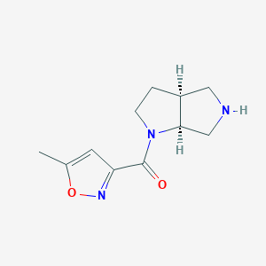 molecular formula C11H15N3O2 B7864153 (cis-Hexahydropyrrolo[3,4-b]pyrrol-1(2H)-yl)(5-methylisoxazol-3-yl)methanone 