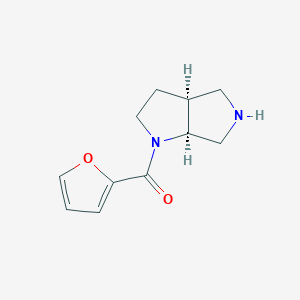 molecular formula C11H14N2O2 B7864154 Furan-2-yl((3aS,6aS)-hexahydropyrrolo[3,4-b]pyrrol-1(2H)-yl)methanone 