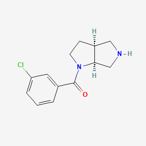 molecular formula C13H15ClN2O B7864157 (3aS,6aS)-1-(3-chlorobenzoyl)-octahydropyrrolo[2,3-c]pyrrole 