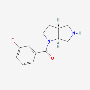 molecular formula C13H15FN2O B7864167 (3aS,6aS)-1-(3-fluorobenzoyl)-octahydropyrrolo[2,3-c]pyrrole 