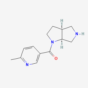 molecular formula C13H17N3O B7864170 5-[(3aS,6aS)-octahydropyrrolo[2,3-c]pyrrole-1-carbonyl]-2-methylpyridine 