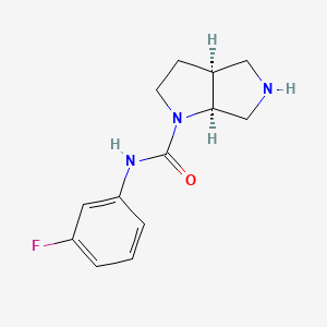 molecular formula C13H16FN3O B7864190 cis-N-(3-Fluorophenyl)hexahydropyrrolo[3,4-b]pyrrole-1(2H)-carboxamide 