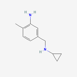 molecular formula C11H16N2 B7864204 5-Cyclopropylaminomethyl-2-methyl-phenylamine 