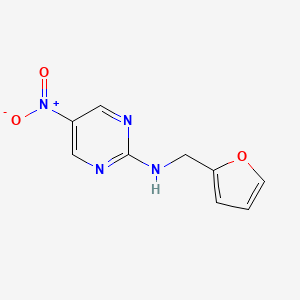 molecular formula C9H8N4O3 B7864220 N-(furan-2-ylmethyl)-5-nitropyrimidin-2-amine 