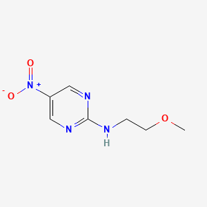 molecular formula C7H10N4O3 B7864227 N-(2-methoxyethyl)-5-nitropyrimidin-2-amine 