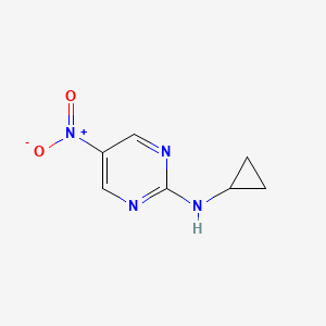 molecular formula C7H8N4O2 B7864235 N-cyclopropyl-5-nitropyrimidin-2-amine 