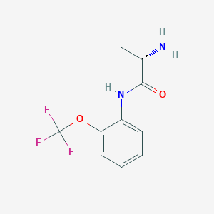 molecular formula C10H11F3N2O2 B7864266 (2S)-2-amino-N-[2-(trifluoromethoxy)phenyl]propanamide 