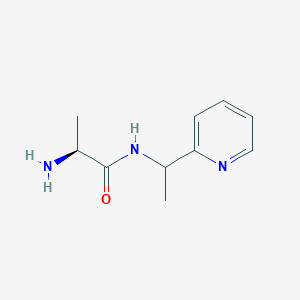 molecular formula C10H15N3O B7864285 (S)-2-Amino-N-(1-pyridin-2-yl-ethyl)-propionamide 