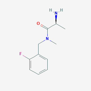 molecular formula C11H15FN2O B7864322 (S)-2-Amino-N-(2-fluoro-benzyl)-N-methyl-propionamide 