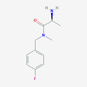 molecular formula C11H15FN2O B7864328 (S)-2-Amino-N-(4-fluoro-benzyl)-N-methyl-propionamide 