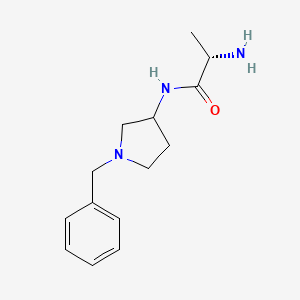 molecular formula C14H21N3O B7864333 (S)-2-Amino-N-(1-benzyl-pyrrolidin-3-yl)-propionamide 