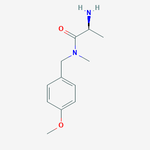 molecular formula C12H18N2O2 B7864350 (S)-2-Amino-N-(4-methoxy-benzyl)-N-methyl-propionamide 