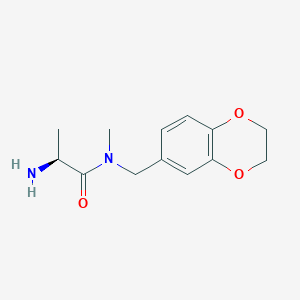 molecular formula C13H18N2O3 B7864368 (S)-2-Amino-N-(2,3-dihydro-benzo[1,4]dioxin-6-ylmethyl)-N-methyl-propionamide 
