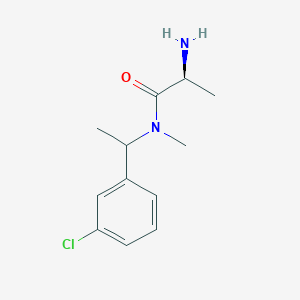 molecular formula C12H17ClN2O B7864378 (S)-2-Amino-N-[1-(3-chloro-phenyl)-ethyl]-N-methyl-propionamide 
