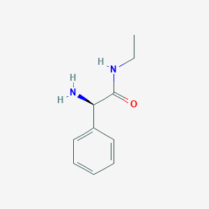 molecular formula C10H14N2O B7864385 (2R)-2-Amino-N-ethyl-2-phenylacetamide 