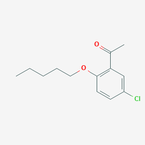 molecular formula C13H17ClO2 B7864397 1-(5-Chloro-2-(pentyloxy)phenyl)ethanone 