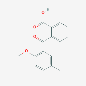 molecular formula C16H14O4 B7864414 2-(2-Methoxy-5-methylbenzoyl)benzoic acid 
