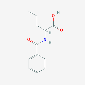 molecular formula C12H15NO3 B7864435 2-Benzamidopentanoic acid CAS No. 34337-10-5