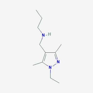 molecular formula C11H21N3 B7864438 n-[(1-Ethyl-3,5-dimethyl-1h-pyrazol-4-yl)methyl]-n-propylamine 