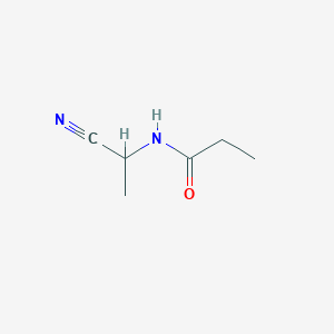 molecular formula C6H10N2O B7864449 N-(1-Cyanoethyl)propanamide CAS No. 40651-98-7