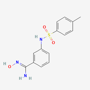 molecular formula C14H15N3O3S B7864462 N'-hydroxy-3-{[(4-methylphenyl)sulfonyl]amino}benzenecarboximidamide 