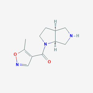 molecular formula C11H15N3O2 B7864482 (cis-Hexahydropyrrolo[3,4-b]pyrrol-1(2H)-yl)(5-methylisoxazol-4-yl)methanone 