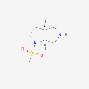 molecular formula C7H14N2O2S B7864490 cis-1-(Methylsulfonyl)octahydropyrrolo[3,4-b]pyrrole 