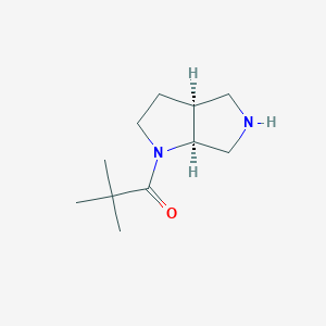 molecular formula C11H20N2O B7864509 1-(cis-Hexahydropyrrolo[3,4-b]pyrrol-1(2H)-yl)-2,2-dimethylpropan-1-one 