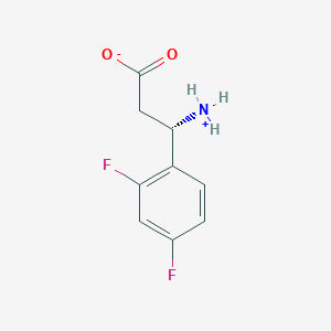 molecular formula C9H9F2NO2 B7864564 (3S)-3-azaniumyl-3-(2,4-difluorophenyl)propanoate 